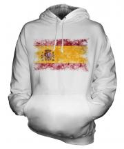 Spain Distressed Flag Unisex Adult Hoodie