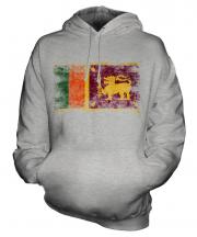 Sri Lanka Distressed Flag Unisex Adult Hoodie