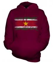 Suriname Distressed Flag Unisex Adult Hoodie