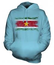 Suriname Distressed Flag Unisex Adult Hoodie