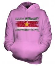 Suriname Distressed Flag Unisex Adult Hoodie