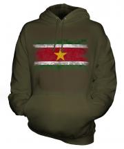 Suriname Distressed Flag Unisex Adult Hoodie