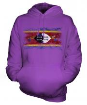 Swaziland Distressed Flag Unisex Adult Hoodie