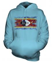 Swaziland Distressed Flag Unisex Adult Hoodie