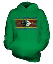 Swaziland Distressed Flag Unisex Adult Hoodie