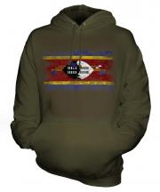 Swaziland Distressed Flag Unisex Adult Hoodie