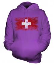 Switzerland Distressed Flag Unisex Adult Hoodie