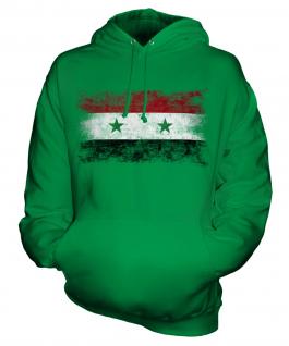 Syria Distressed Flag Unisex Adult Hoodie