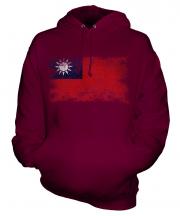 Taiwan Distressed Flag Unisex Adult Hoodie