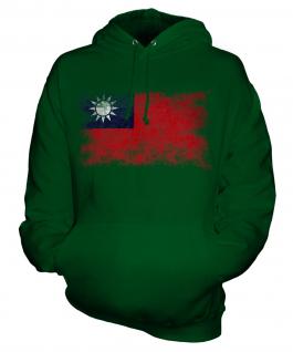 Taiwan Distressed Flag Unisex Adult Hoodie