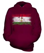 Tajikistan Distressed Flag Unisex Adult Hoodie