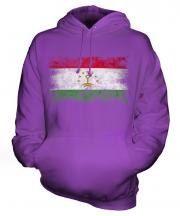 Tajikistan Distressed Flag Unisex Adult Hoodie