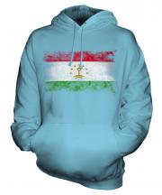 Tajikistan Distressed Flag Unisex Adult Hoodie