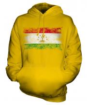Tajikistan Distressed Flag Unisex Adult Hoodie