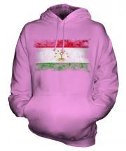 Tajikistan Distressed Flag Unisex Adult Hoodie