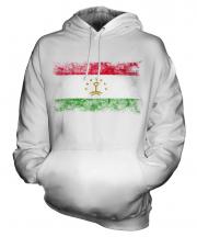 Tajikistan Distressed Flag Unisex Adult Hoodie