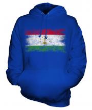 Tajikistan Distressed Flag Unisex Adult Hoodie