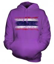 Thailand Distressed Flag Unisex Adult Hoodie