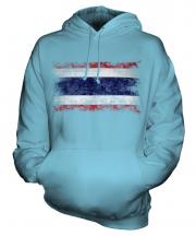 Thailand Distressed Flag Unisex Adult Hoodie