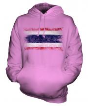 Thailand Distressed Flag Unisex Adult Hoodie
