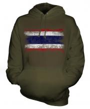 Thailand Distressed Flag Unisex Adult Hoodie