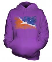 Tierra Del Fuego Province Distressed Flag Unisex Adult Hoodie