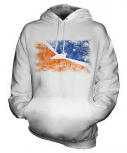 Tierra Del Fuego Province Distressed Flag Unisex Adult Hoodie
