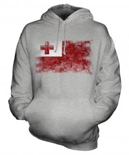 Tonga Distressed Flag Unisex Adult Hoodie