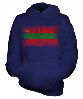 Transnistria Distressed Flag Unisex Adult Hoodie