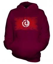 Tunisia Distressed Flag Unisex Adult Hoodie