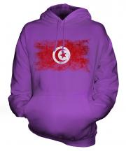 Tunisia Distressed Flag Unisex Adult Hoodie
