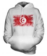Tunisia Distressed Flag Unisex Adult Hoodie