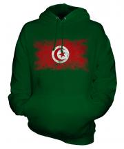 Tunisia Distressed Flag Unisex Adult Hoodie