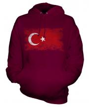 Turkey Distressed Flag Unisex Adult Hoodie
