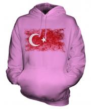 Turkey Distressed Flag Unisex Adult Hoodie