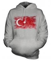 Turkey Distressed Flag Unisex Adult Hoodie