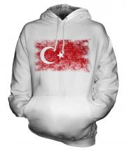 Turkey Distressed Flag Unisex Adult Hoodie
