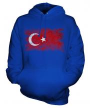 Turkey Distressed Flag Unisex Adult Hoodie