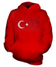 Turkey Distressed Flag Unisex Adult Hoodie