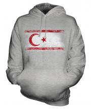 Turkish Republic Of Northern Cyprus Distressed Flag Unisex Adult Hoodie