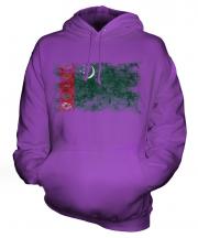 Turkmenistan Distressed Flag Unisex Adult Hoodie