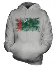 Turkmenistan Distressed Flag Unisex Adult Hoodie