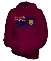 Turks And Caicos Islands Distressed Flag Unisex Adult Hoodie