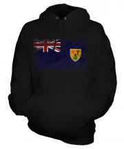 Turks And Caicos Islands Distressed Flag Unisex Adult Hoodie
