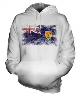 Turks And Caicos Islands Distressed Flag Unisex Adult Hoodie