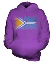 Tuva Distressed Flag Unisex Adult Hoodie