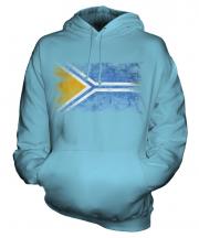 Tuva Distressed Flag Unisex Adult Hoodie