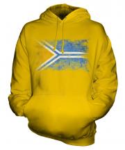 Tuva Distressed Flag Unisex Adult Hoodie