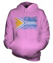 Tuva Distressed Flag Unisex Adult Hoodie