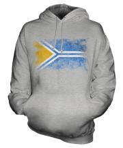 Tuva Distressed Flag Unisex Adult Hoodie